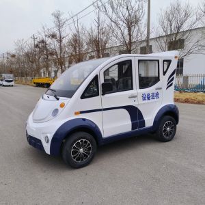 双排五座 全封闭四轮电动巡逻车 厂区设备巡检车 物业园区电动巡查代步车
